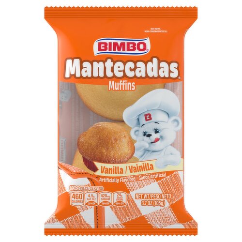 Bimbo Mantecadas Vanilla Muffins, 3.7 oz