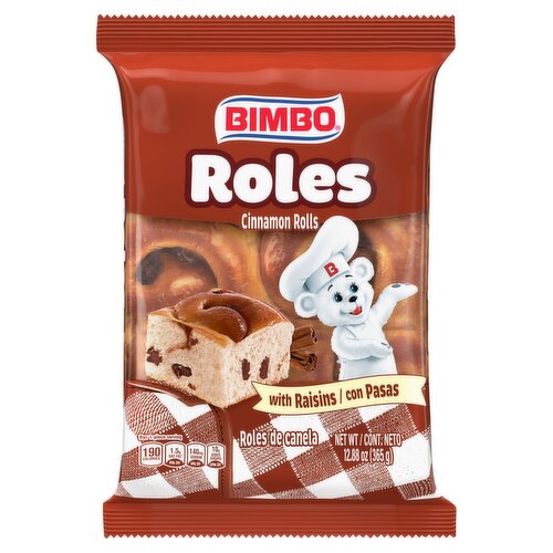 Bimbo Cinnamon Rolls with Raisins, 12.88 oz