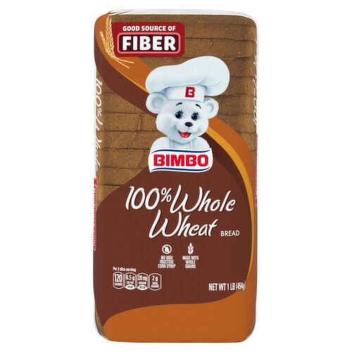 Bimbo 100% Whole Wheat Bread, 1 lb