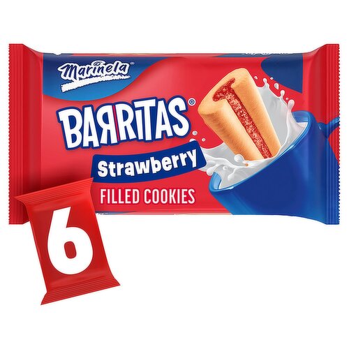Marinela Barritas Strawberry Filled Cookies, 1.94 oz, 6 count