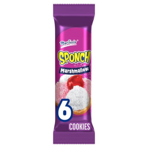 Marinela Sponch Marshmallow Cookies, 6 count, 3.17 oz