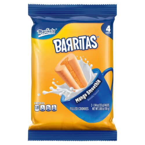 Marinela Barritas Mango Smoothie Filled Cookies, 1.94 oz, 2 count