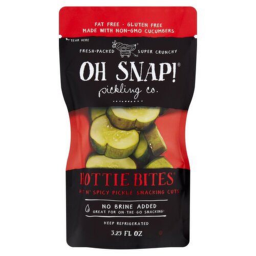 Oh Snap! Pickling Co. Hottie Bites Hot n' Spicy Pickle Snacking Cuts, 3.25 fl oz