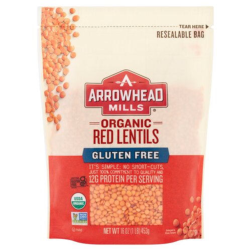 Arrowhead Mills Organic Red Lentils, 16 oz