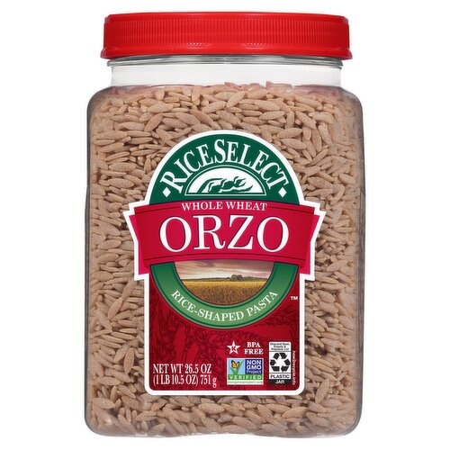 RiceSelect Whole Wheat Orzo Rice-Shaped Pasta, 26.5 oz