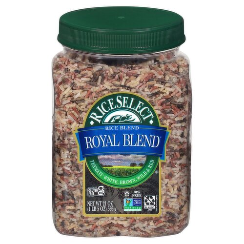 RiceSelect Royal Blend Texmati White, Brown, Wild & Red Rice Blend, 21 oz