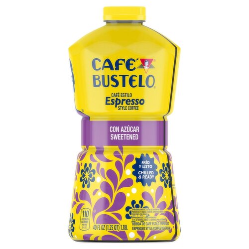 Café Bustelo Sweetened Espresso Style Coffee Beverage, 40 fl oz