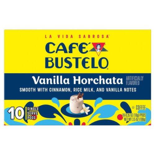 Café Bustelo Vanilla Horchata Single Serve Coffee Pods, 0.35 oz, 10 count