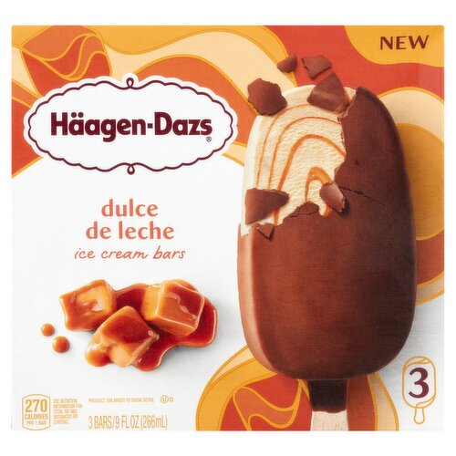 Häagen-Dazs Dulce De Leche Ice Cream Bars, 3 count, 9 fl oz