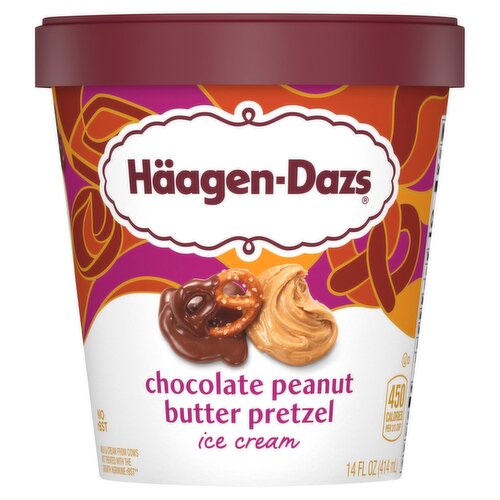 Häagen-Dazs Chocolate Peanut Butter Pretzel Ice Cream, 14 fl oz