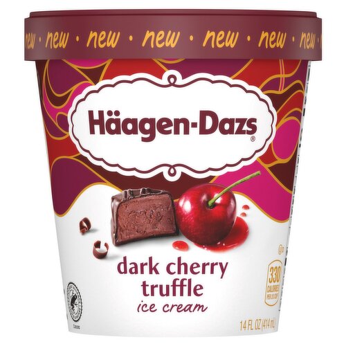 Häagen-Dazs Dark Cherry Truffle Ice Cream, 14 fl oz