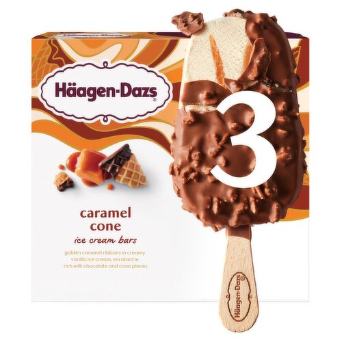 Häagen-Dazs Caramel Cone Ice Cream Bars, 9 fl oz, 3 count