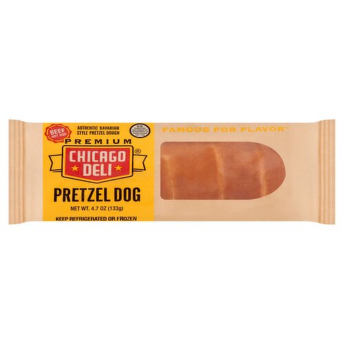 Chicago Deli Premium Beef Hot Pretzel Dog, 4.7 oz