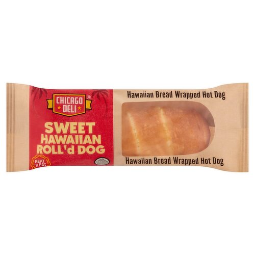 Chicago Deli Sweet Hawaiian Roll'd Bread Wrapped Hot Dog, 4.45 oz