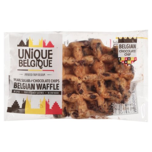 Unique Belgique Pearl Sugar with Chocolate Chips Belgian Waffle, 3.2 oz