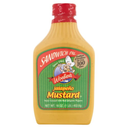 Woeber's Jalapeño Mustard, 16 oz