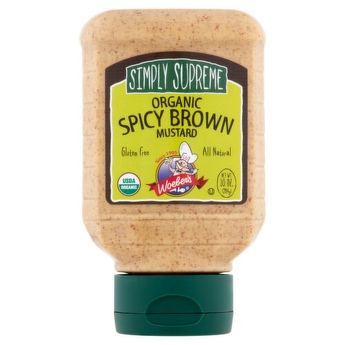 Woeber's Simply Supreme Organic Spicy Brown Mustard, 10 oz