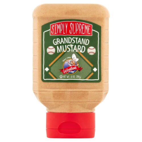 Woeber's Simply Supreme Grandstand Mustard, 10 oz