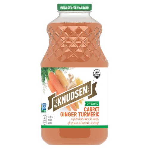 R.W. Knudsen Family Organic Carrot Ginger Turmeric Juice, 32 fl oz