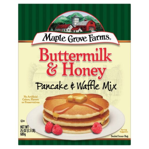 Maple Grove Farms Buttermilk & Honey Pancake & Waffle Mix, 24 oz