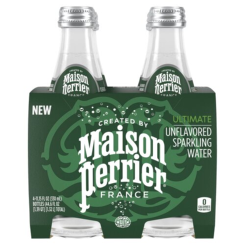 Maison Perrier Ultimate Unflavored Sparkling Water, 11.15 fl oz, 4 count