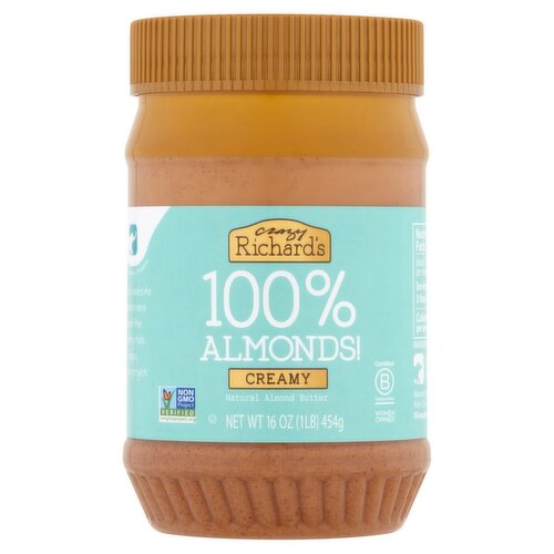 Crazy Richard's Creamy Natural Almond Butter, 16 oz