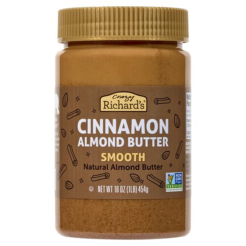 Crazy Richard's Smooth Cinnamon Almond Butter, 16 oz