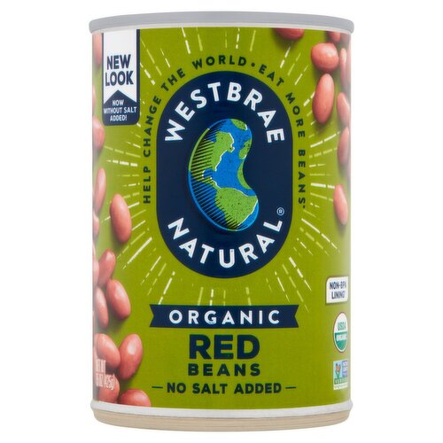 Westbrae Natural Organic No Salt Added Red Beans, 15 oz