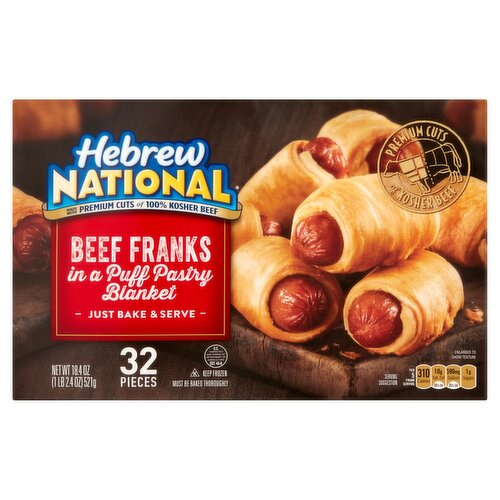 Hebrew National Beef Franks in a Puff Pastry Blanket, 32 count, 18.4 oz