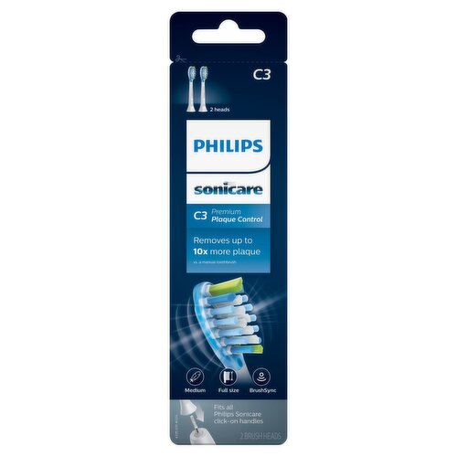 Philips Sonicare C3 Premium Plaque Control Brush Heads, 2 count