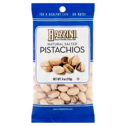 Bazzini Natural Salted Pistachios, 4 oz