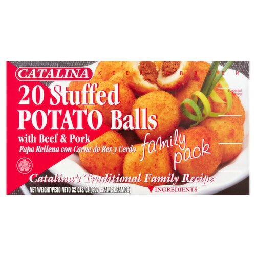 Catalina Stuffed Potato Balls with Beef & Pork Family Pack, 20 count, 32 oz