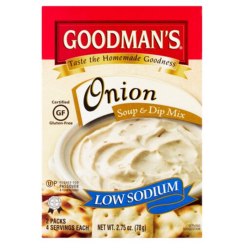  Goodman's Low Sodium Onion Soup & Dip Mix, 2 count, 2.75 oz  