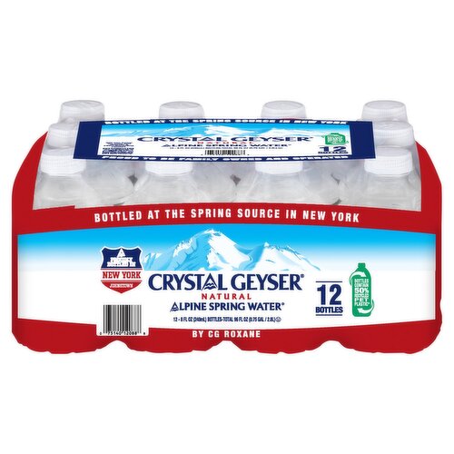 CG Roxane Crystal Geyser Natural Alpine Spring Water, 8 fl oz, 12 count