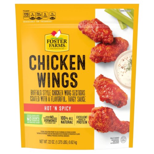 FOSTER FARMS Hot 'N Spicy Chicken Wings, 22 oz