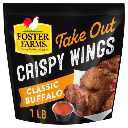 Foster Farms Take Out Classic Buffalo Crispy Chicken Wings, Frozen - 16 oz