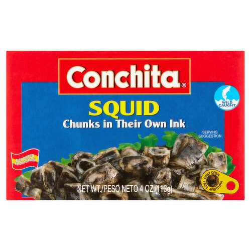 Conchita Squid Chunks in Their Own Ink, 4 oz