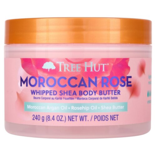 Tree Hut Moroccan Rose Whipped Shea Body Butter, 8.4 oz