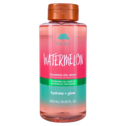 Tree Hut Watermelon Foaming Gel Wash, 18 fl oz