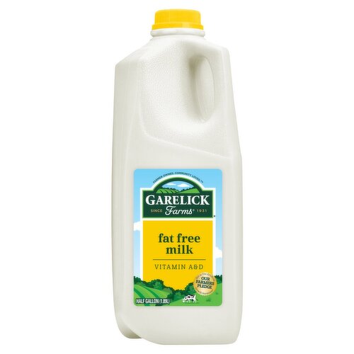 Garelick Farms Fat Free Milk, half gallon