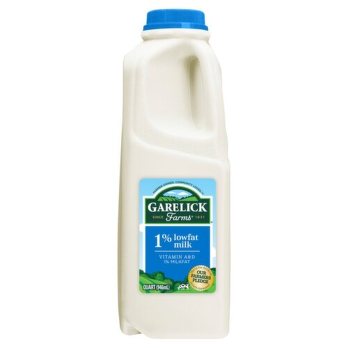 Garelick Farms 1% Lowfat Milk, 1 quart