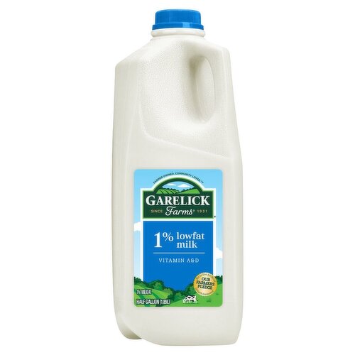 Garelick Farms 1% Lowfat Milk, half gallon