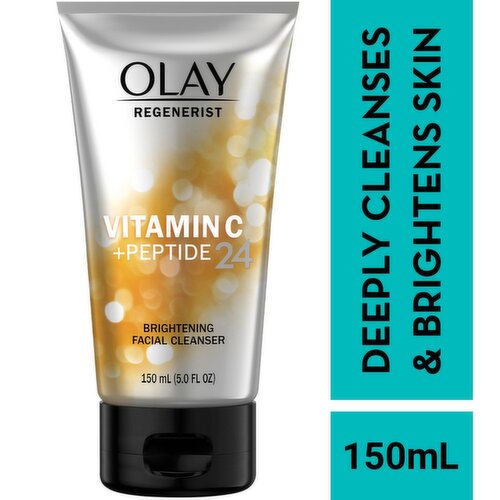 Olay Regenerist Vitamin C + Peptide 24 Brightening Facial Cleanser, 150 mL