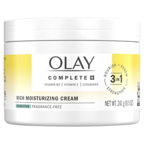 Olay Complete + Sensitive Rich Moisturizing Cream, 8.5 oz