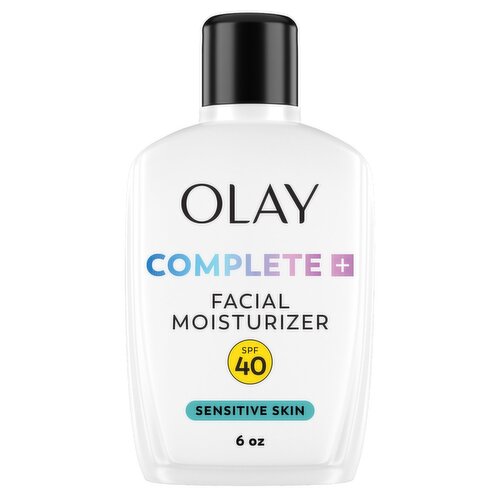 Olay Complete+ Face Moisturizer with Sunscreen SPF 40, For Sensitive Skin, Broad Spectrum Sun Prote