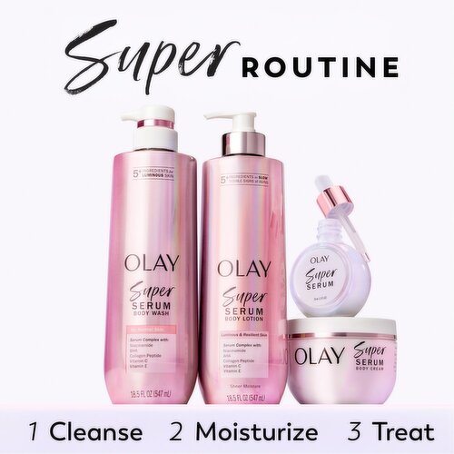 Olay Super Serum Luminous & Resilient Skin Body Lotion, 18.5 fl oz