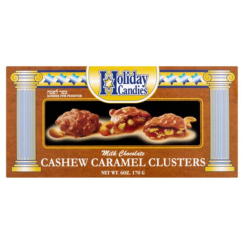 Holiday Candies Milk Chocolate Cashew Caramel Clusters, 6 oz