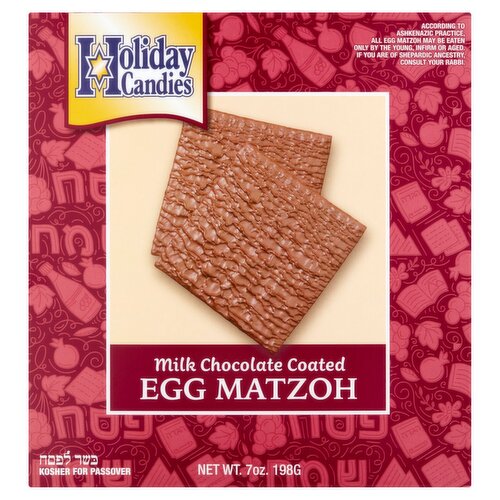 Holiday Candies Milk Chocolate Coated Egg Matzoh, 7 oz