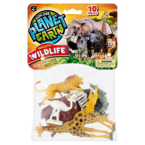 Planet Earth Realistic Wildlife Toys, Age 4+, 10 count