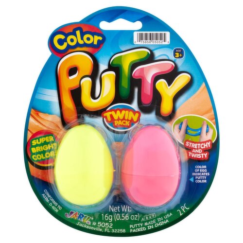 Ja-Ru Color Putty Twin Pack, Age 3+, 2 count, 0.56 oz